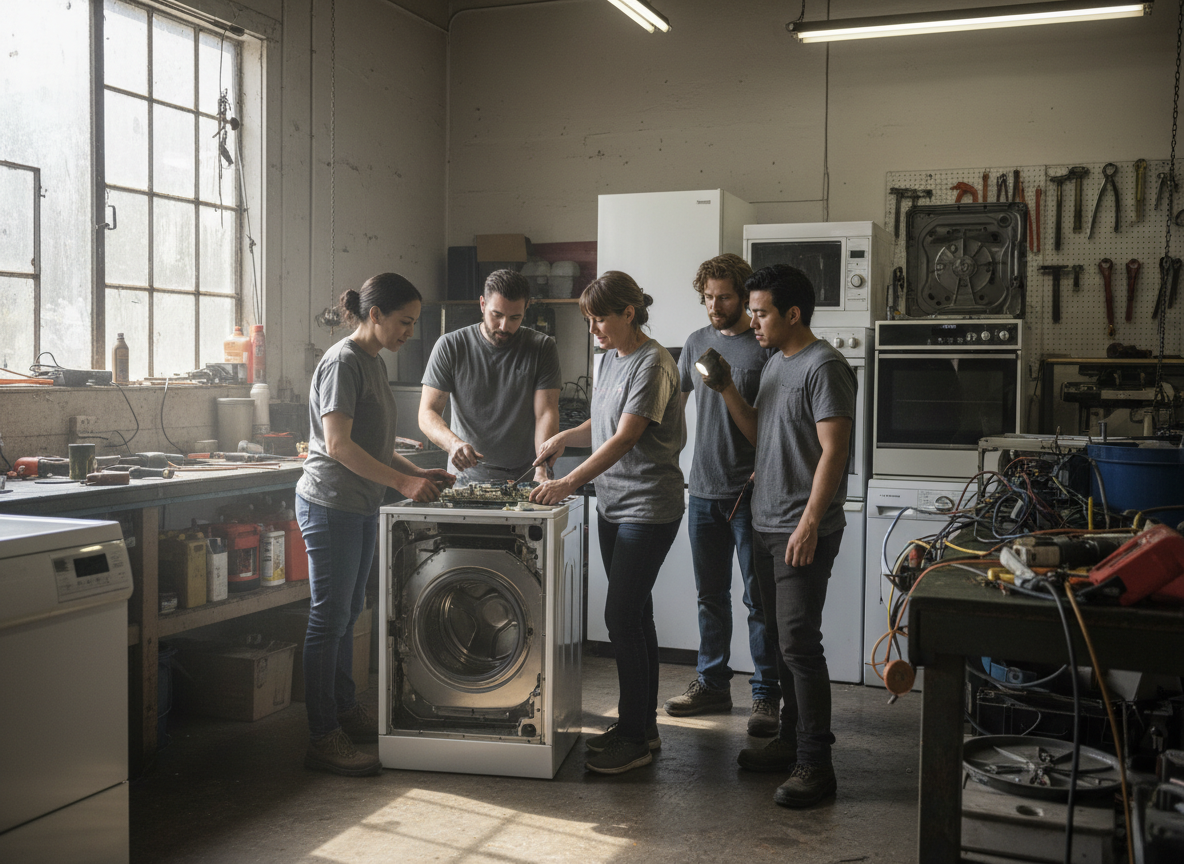 The Chillax Appliance Repair team at work in Palo Alto
